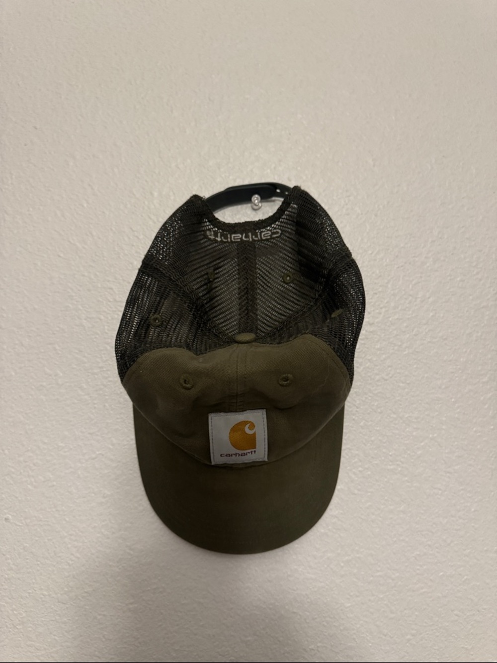 Carhartt Olive Green and Black Mesh Trucker Cap